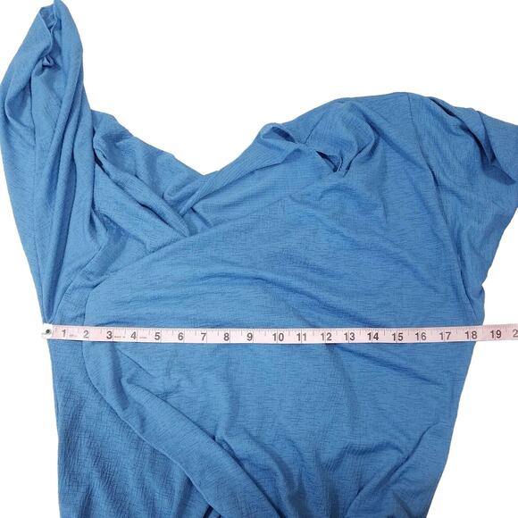 Lularoe Shirley Kimono Wrap SZ S Small Blue Solid - Picture 5 of 7